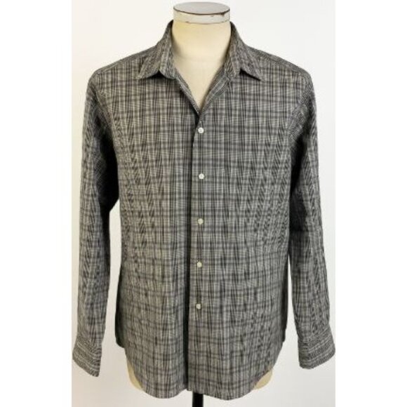 Michael Kors Size 17 1/2  Print Casual Long Sleeves Button Up Shirt - Picture 1 of 9